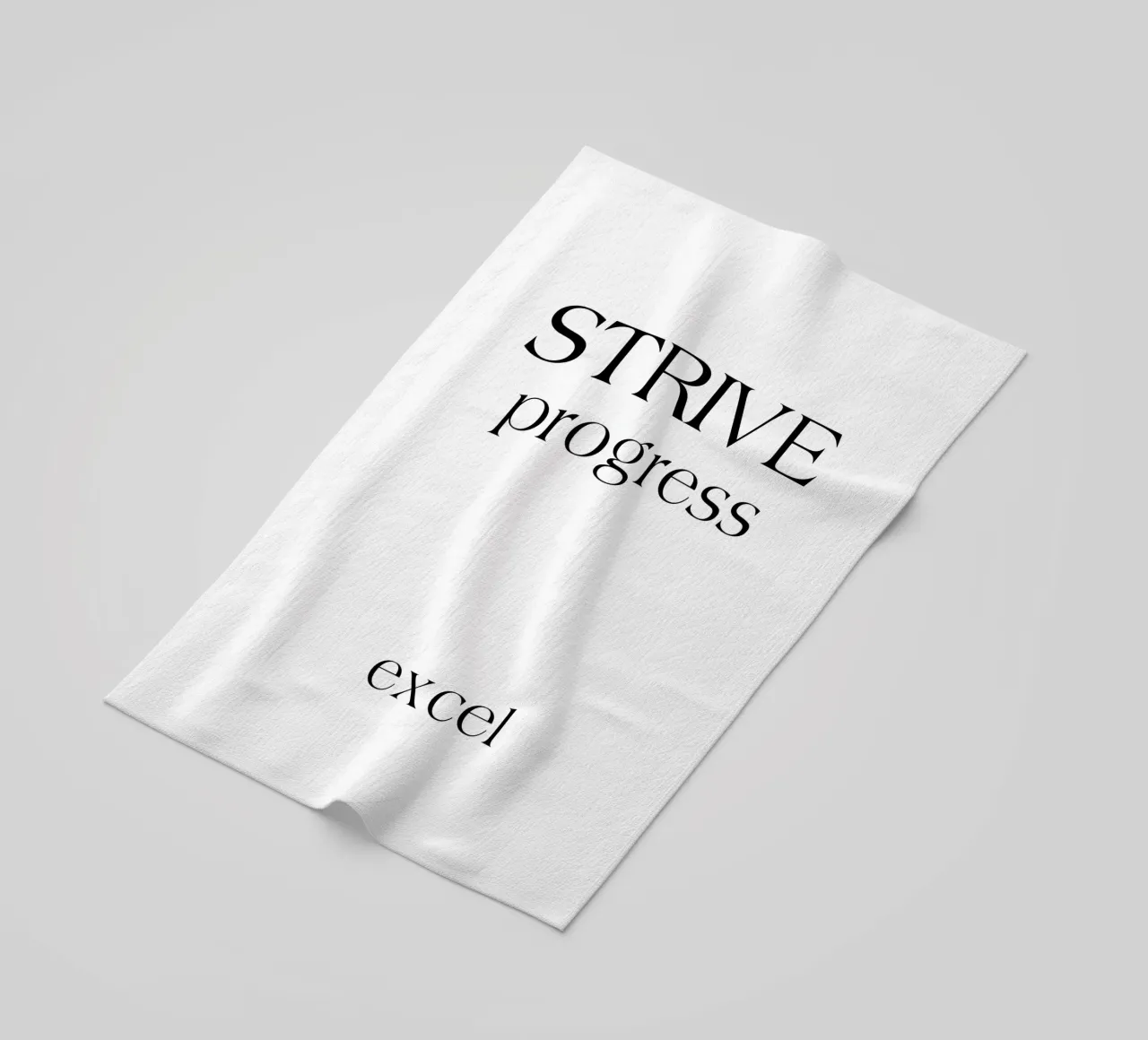 Strive Progress Tipografia semplice e minimalista Excel telo mare da YV TYPOGRAPHY