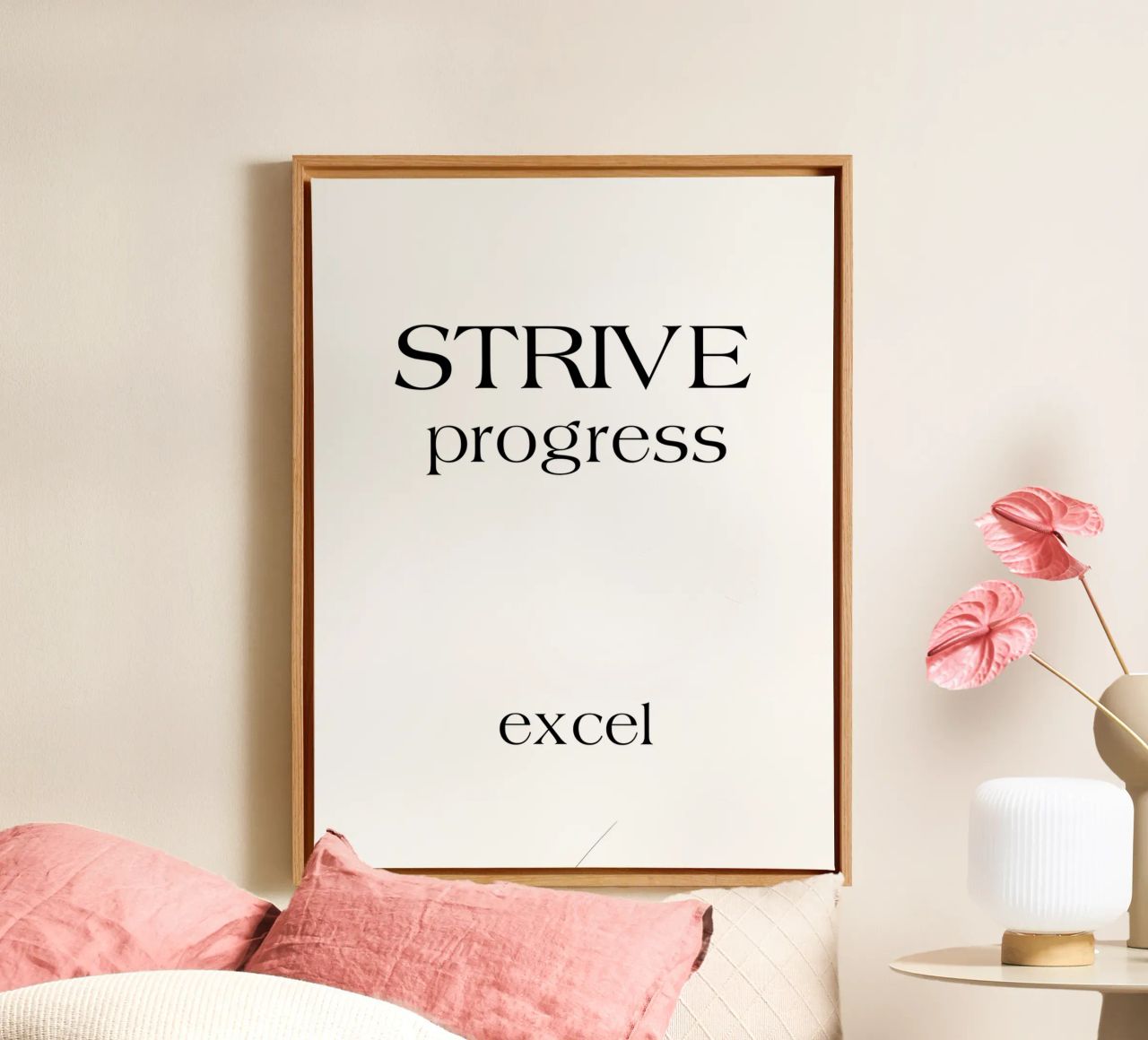 Strive Progress Tipografia semplice e minimalista Excel tela da YV TYPOGRAPHY