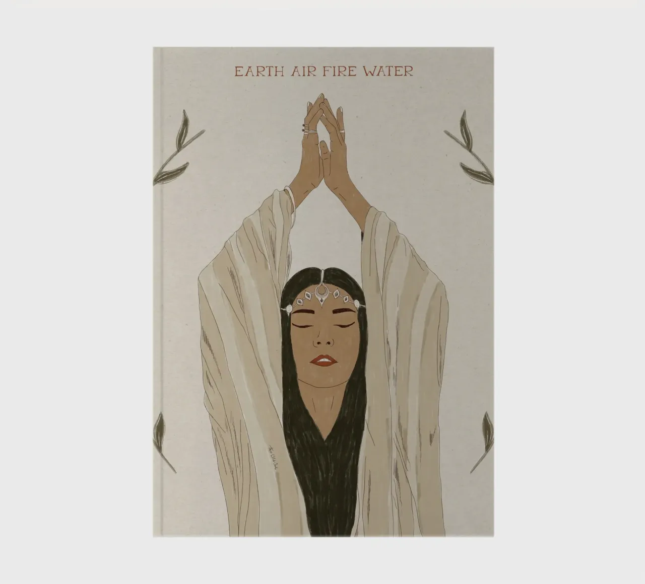 Terra, Aria, Fuoco, Acqua Gli Elementi Donna Tribale Boho diario da This Wild Soul - Illustration