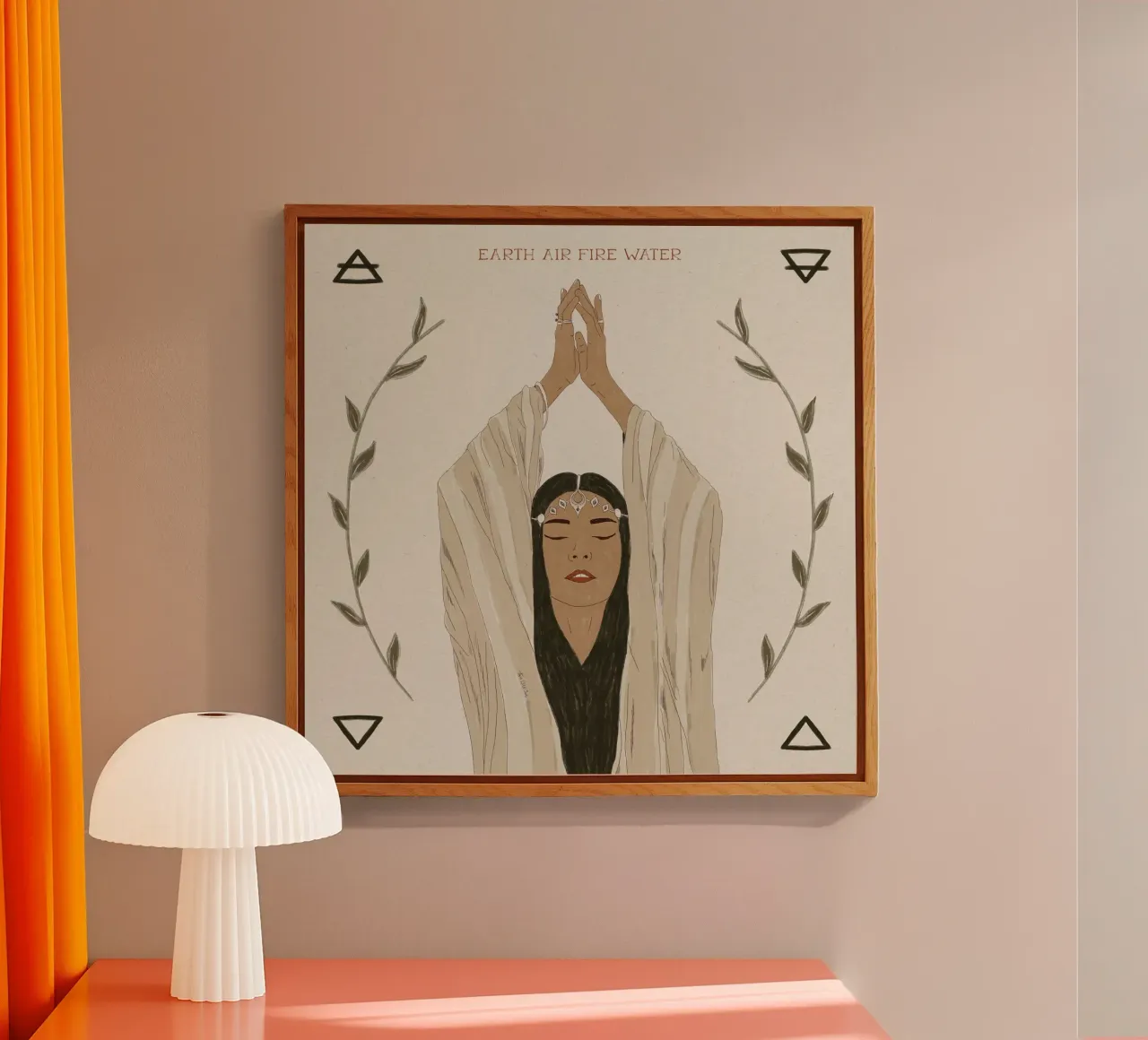 Terra, Aria, Fuoco, Acqua Gli Elementi Donna Tribale Boho plexiglass da This Wild Soul - Illustration