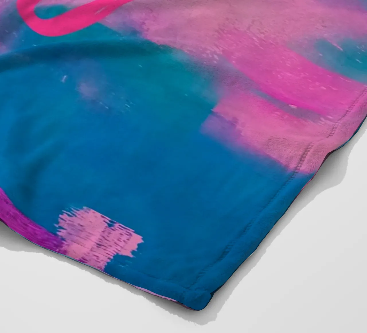 'Joy' Colorful Abstract Print fleece blanket by FABOArt