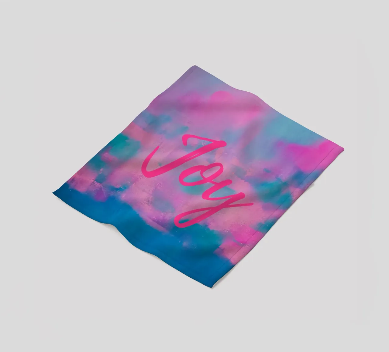 'Joy' Colorful Abstract Print fleece blanket by FABOArt