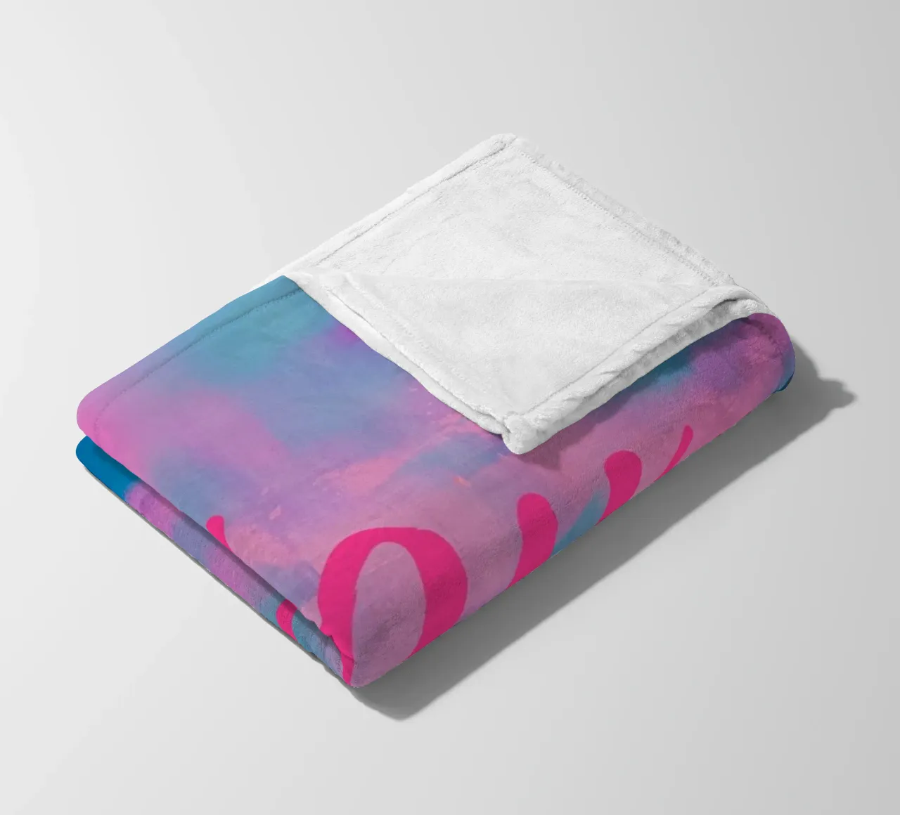 'Joy' Colorful Abstract Print fleece blanket by FABOArt