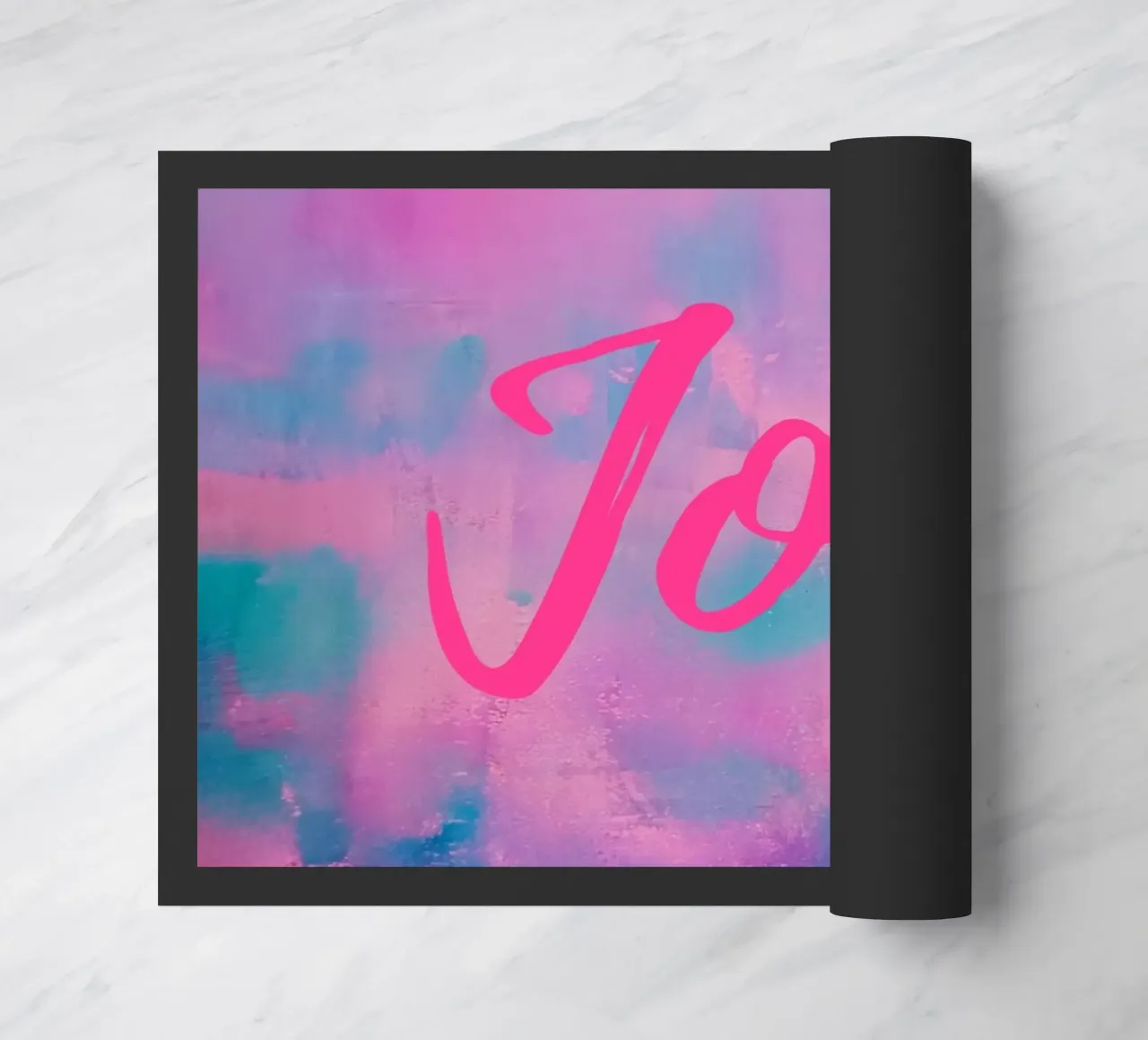 'Joy' Colorful Abstract Print doormat by FABOArt