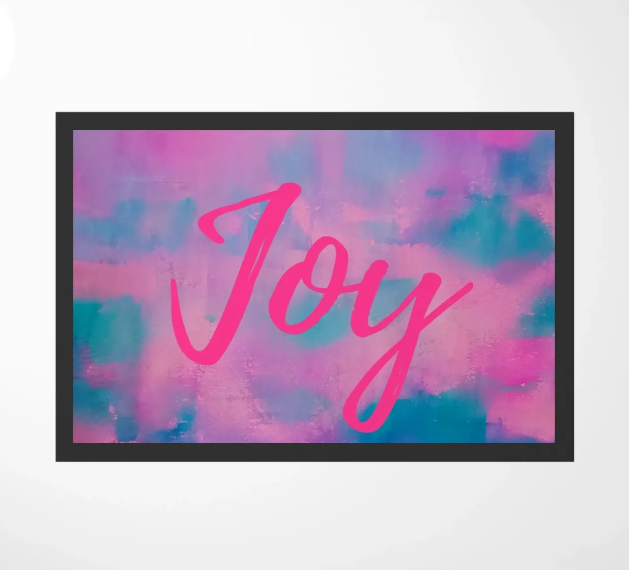 'Joy' Colorful Abstract Print doormat by FABOArt