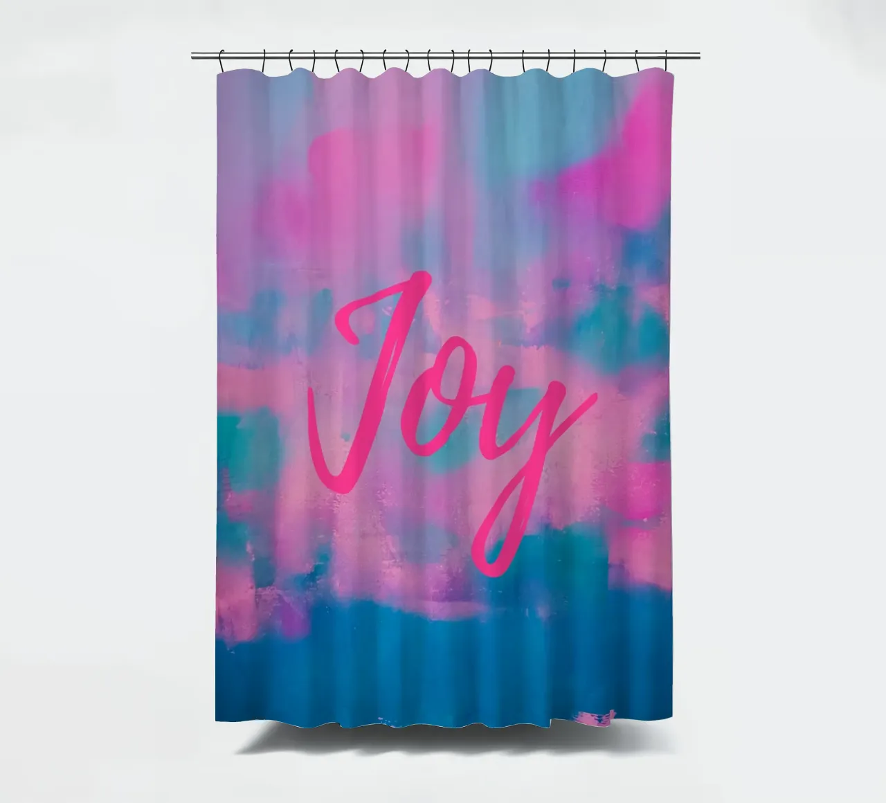 'Joy' Colorful Abstract Print shower curtain by FABOArt