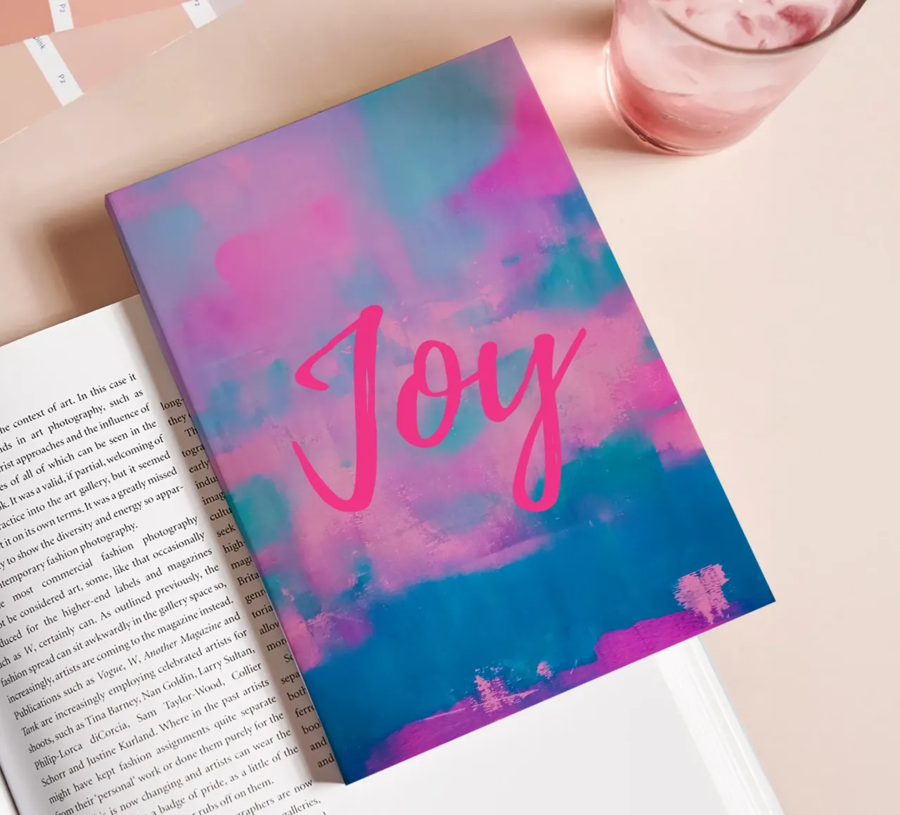 'Joy' Colorful Abstract Print notebook by FABOArt