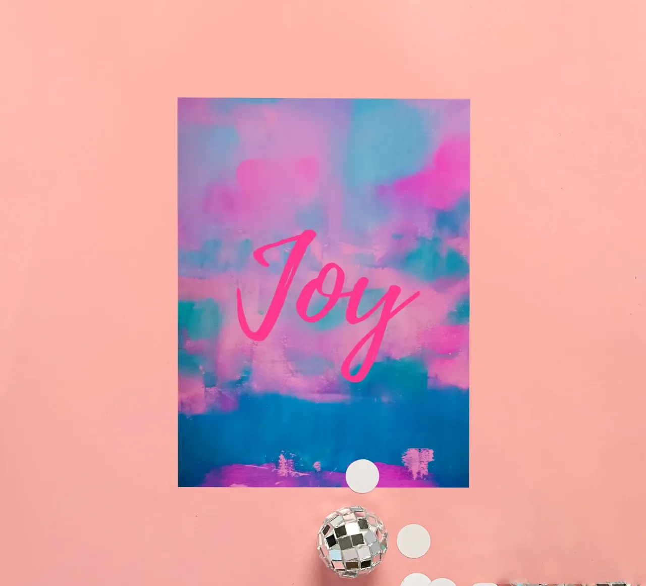 'Joy' Colorful Abstract Print sticker by FABOArt