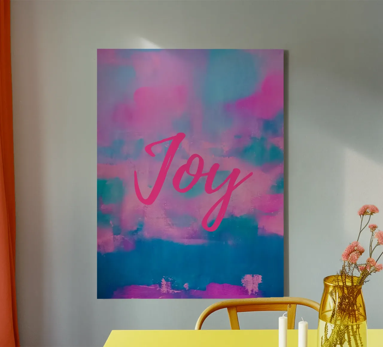 'Joy' Colorful Abstract Print canvas by FABOArt