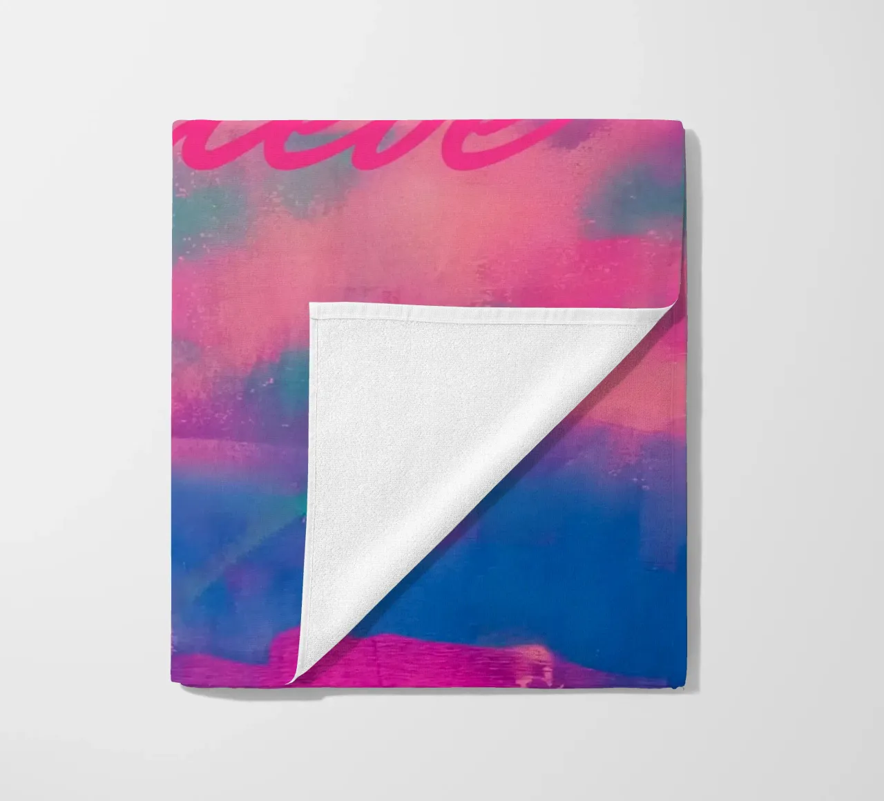 'Believe' Colorful Abstract Print beach towel by FABOArt