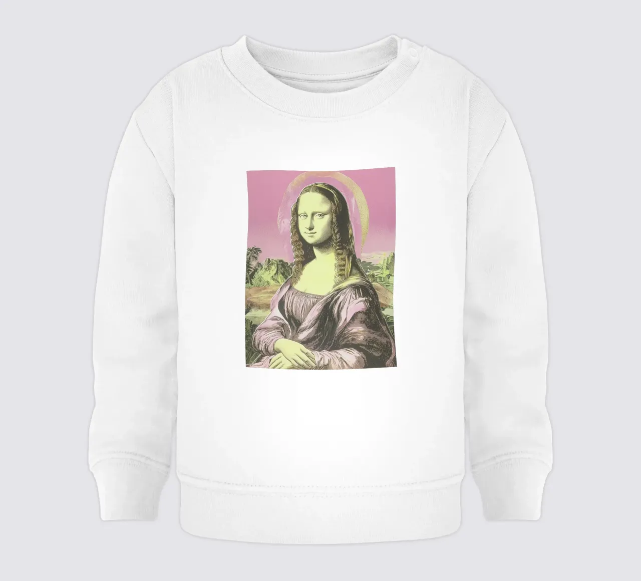 Mona Lisa, Riso pink felpa neonato da Carinaprint