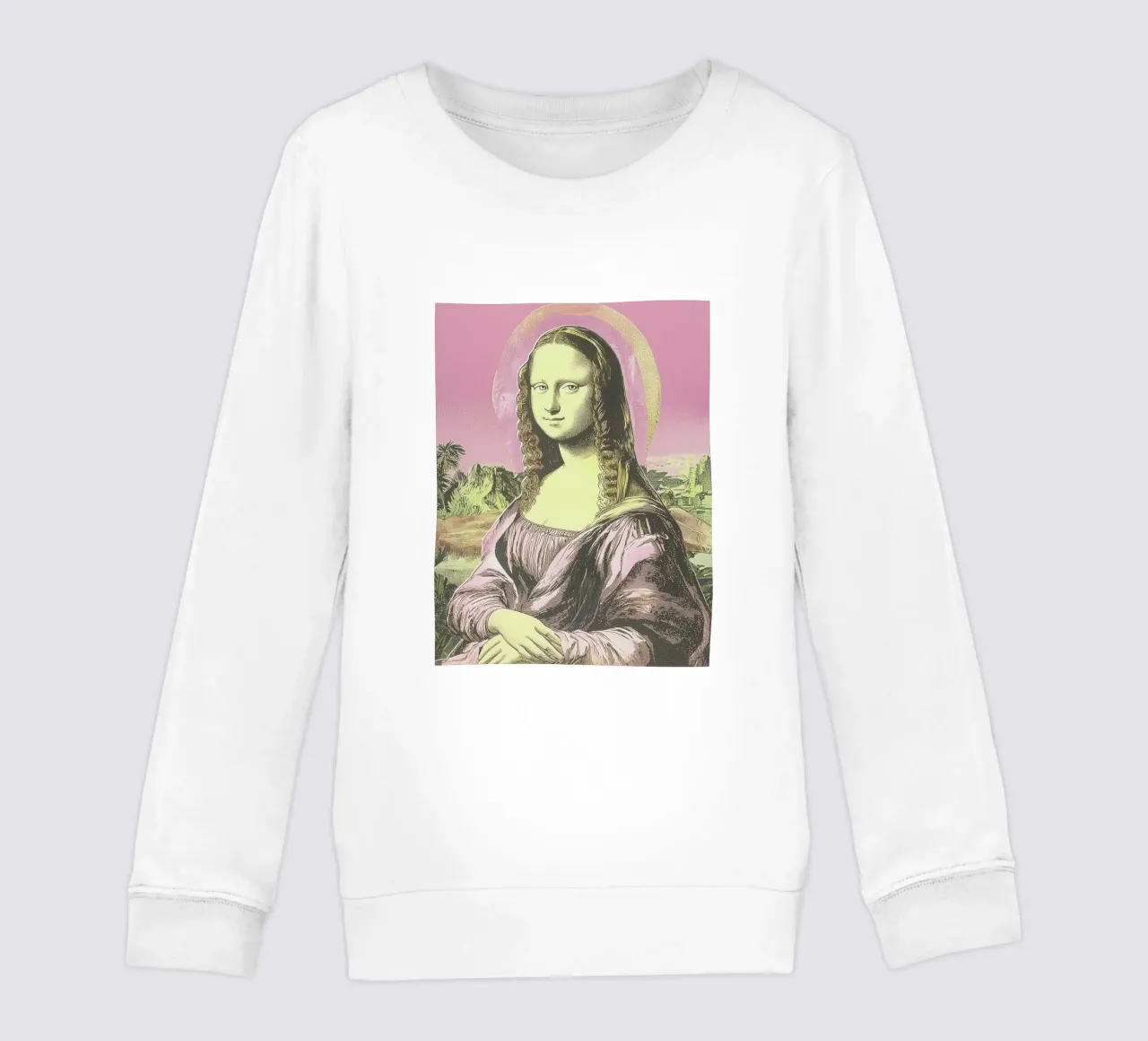 Mona Lisa, Riso pink felpa bambino da Carinaprint