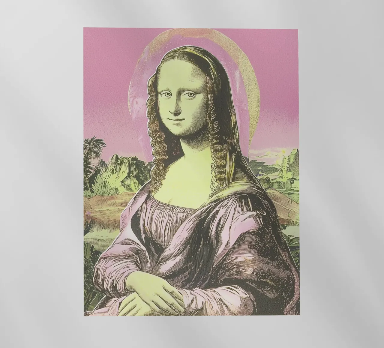 Mona Lisa, Pink Rice backlit film by Carinaprint