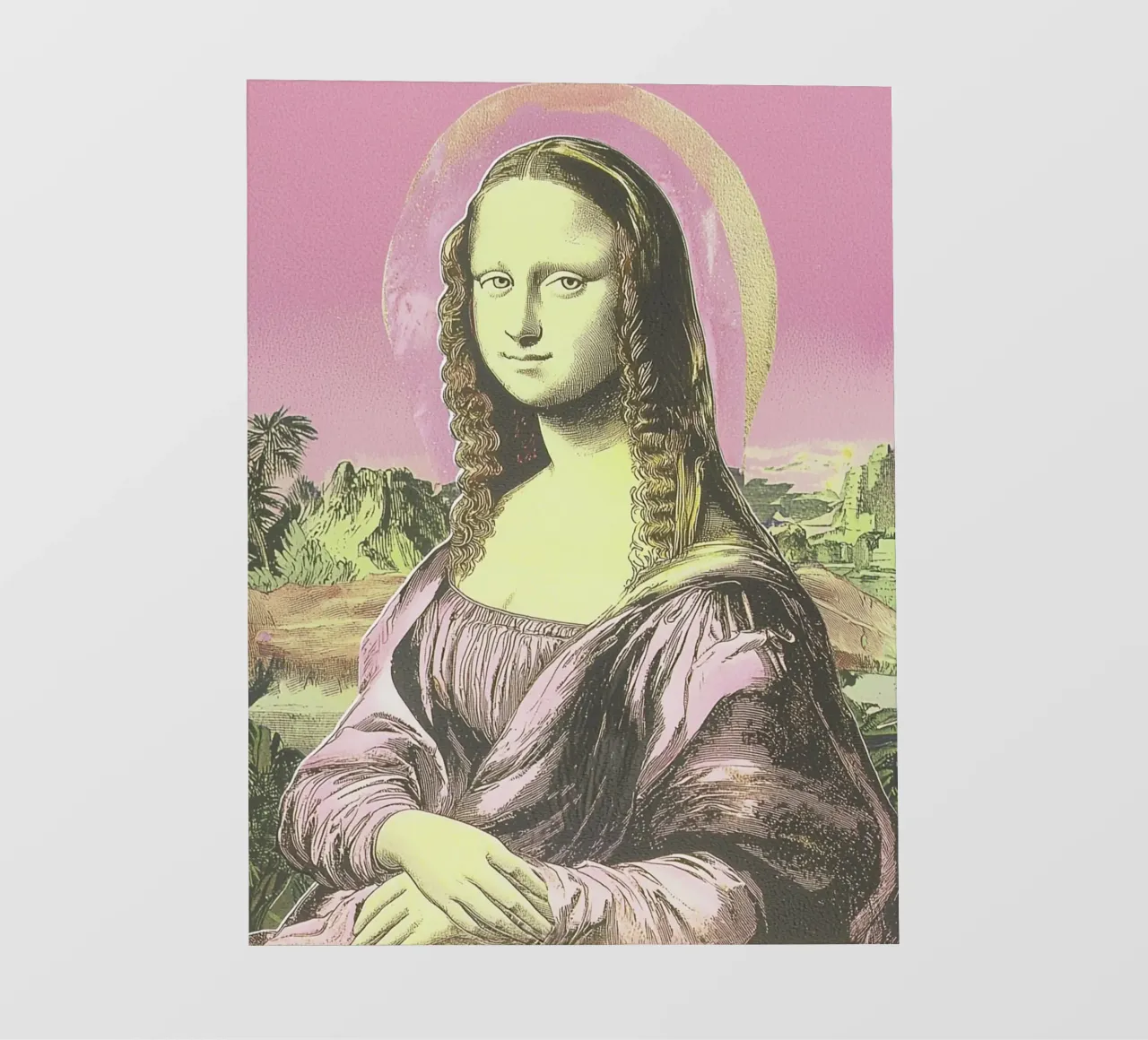 Mona Lisa, Pink Rice backlit film by Carinaprint
