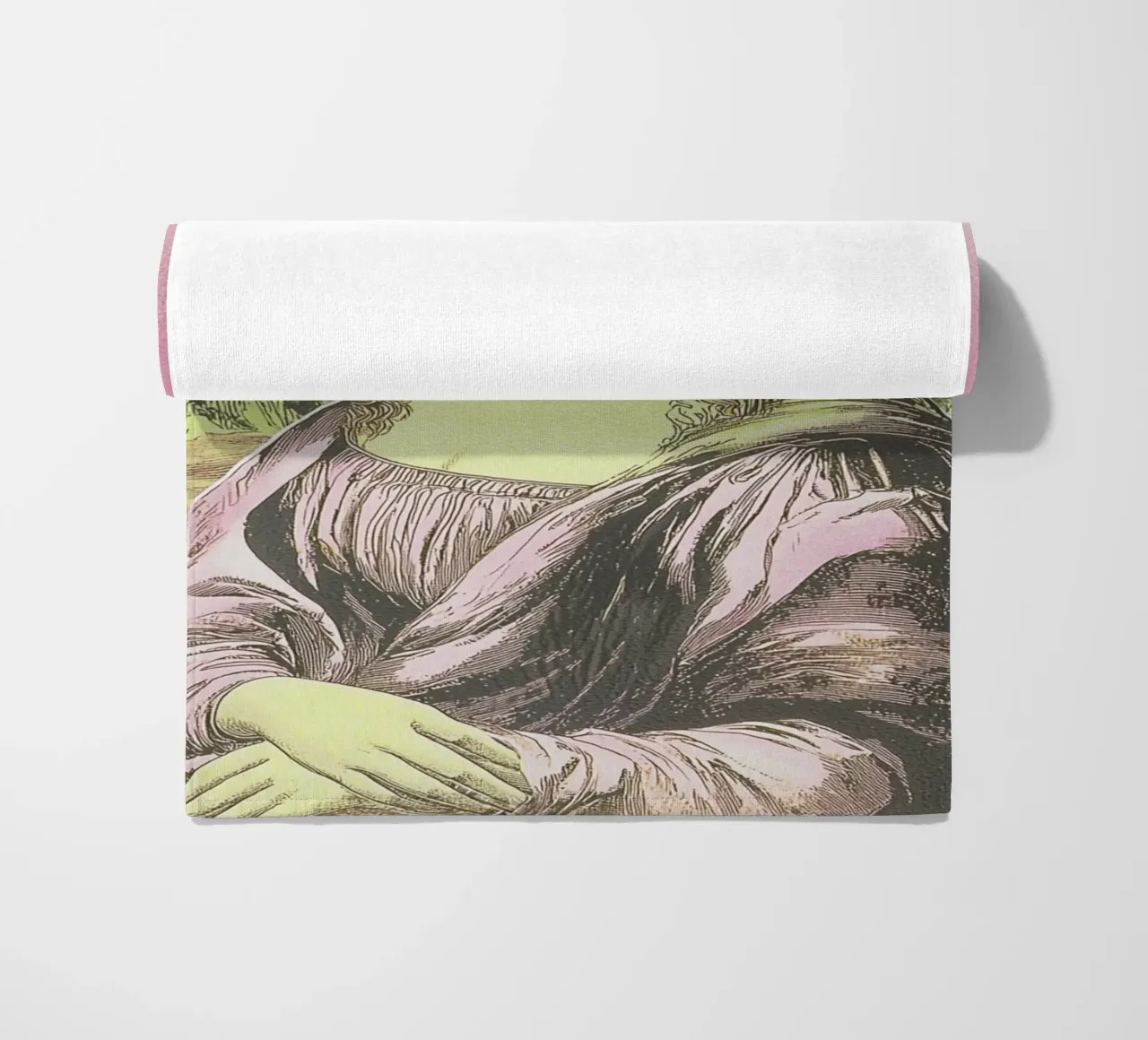 Mona Lisa, Riso pink telo mare da Carinaprint