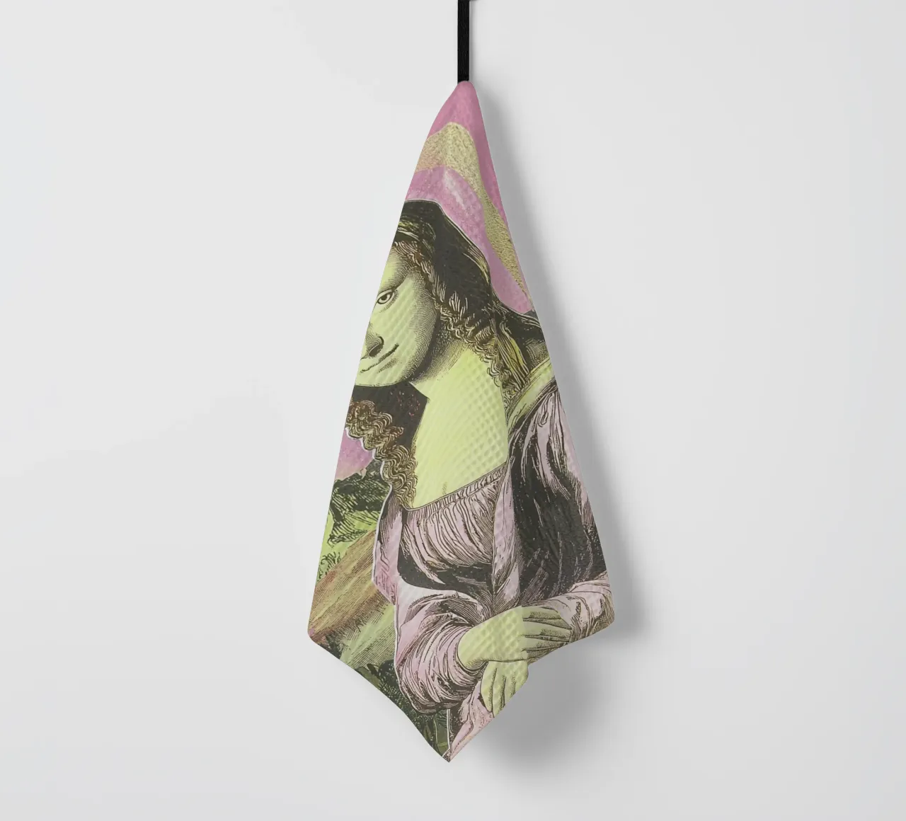 Mona Lisa, Riso pink canovaccio da cucina da Carinaprint
