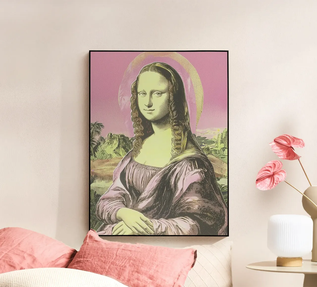 Mona Lisa, Riso pink plexiglass da Carinaprint