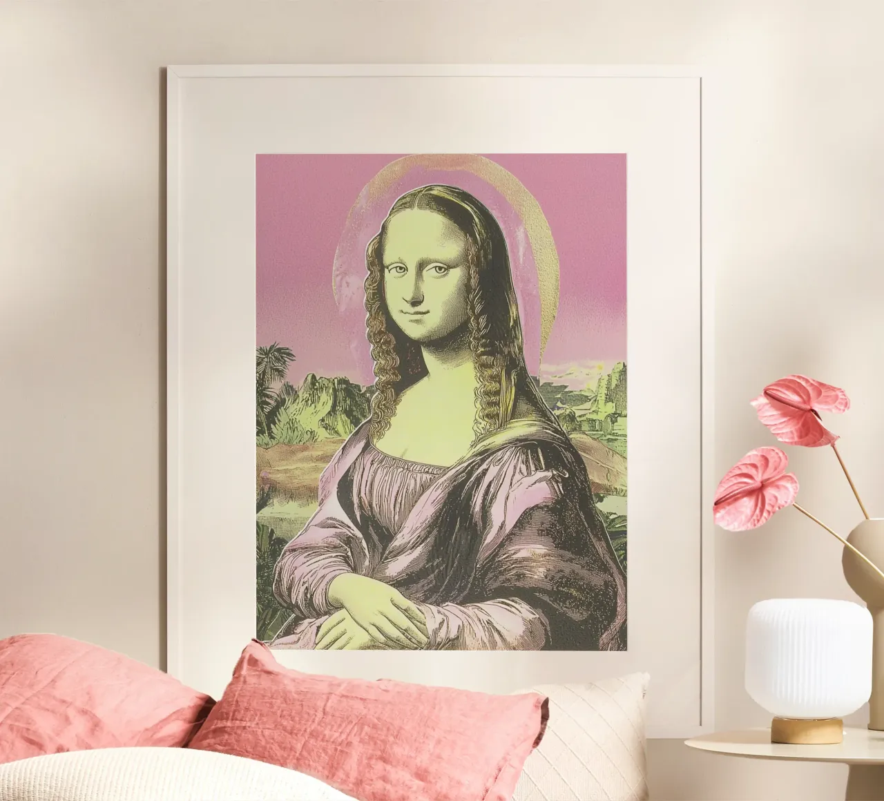 Mona Lisa, Pink Rice poster da Carinaprint