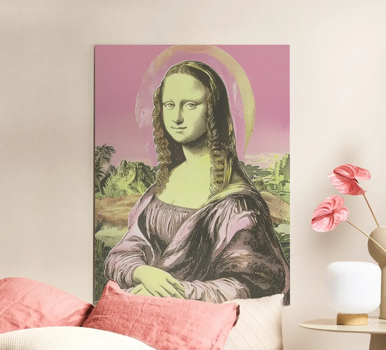 Mona Lisa, Pink Rice poster da Carinaprint