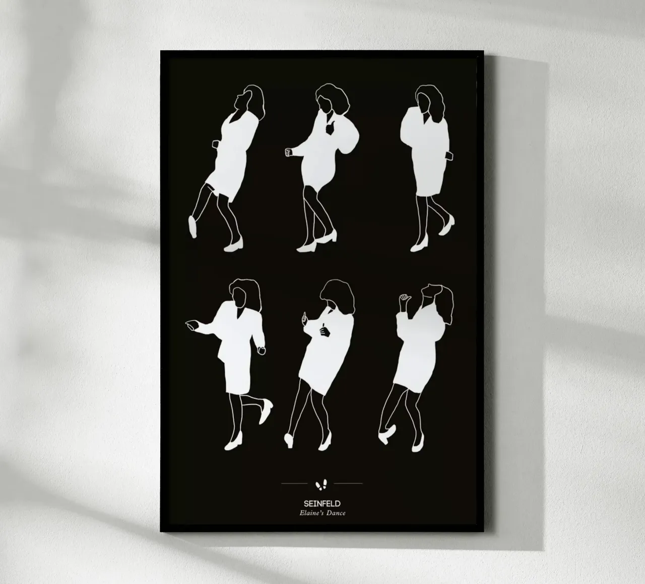 Seinfeld - Elaine's Dance poster con telaio in legno da Niege Borges