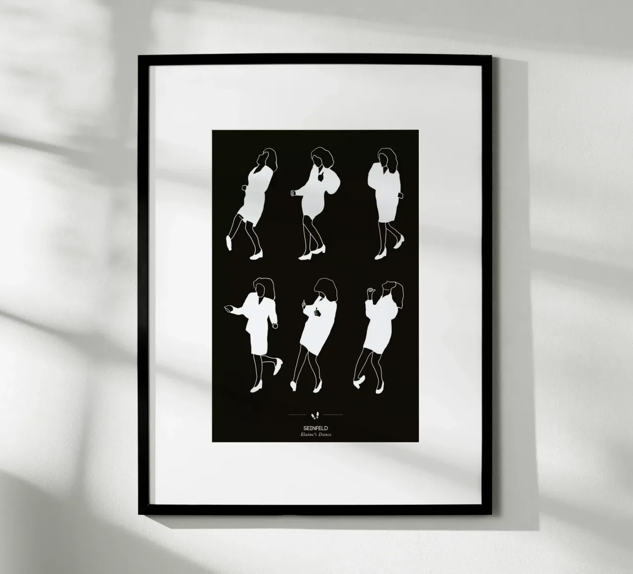 Seinfeld - Elaine's Dance poster con telaio in legno da Niege Borges