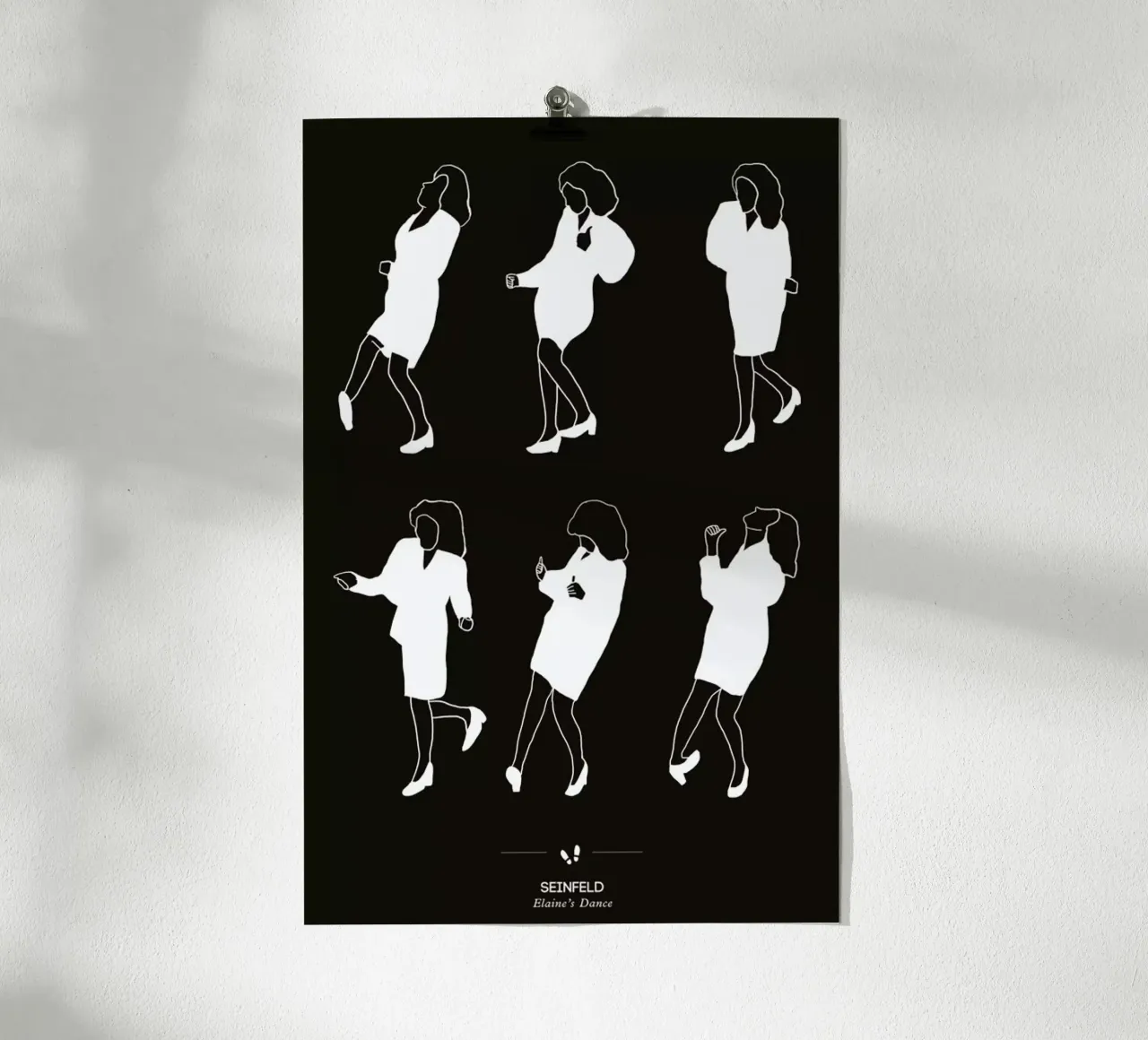 Seinfeld - Elaine's Dance poster con telaio in legno da Niege Borges