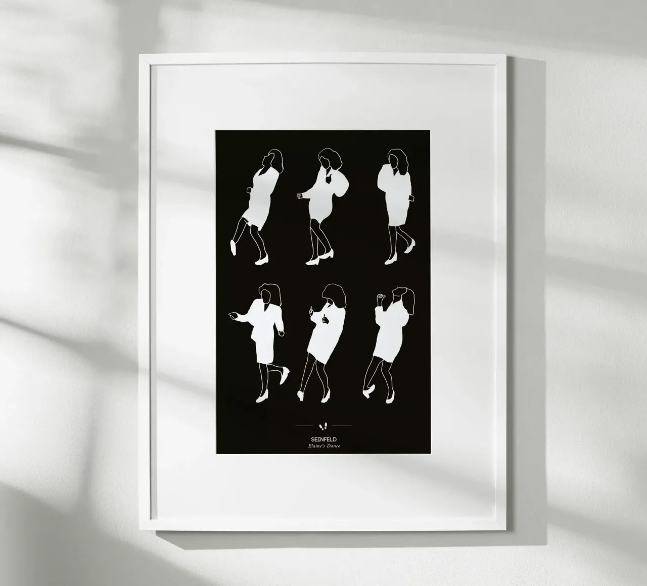 Seinfeld - Elaine's Dance poster con telaio in legno da Niege Borges