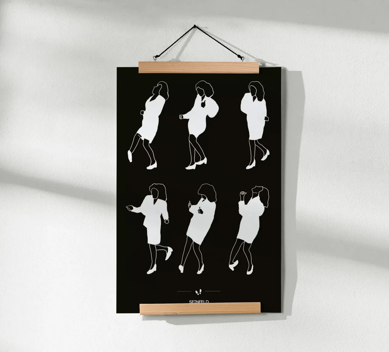 Seinfeld - Elaine's Dance poster con telaio in legno da Niege Borges