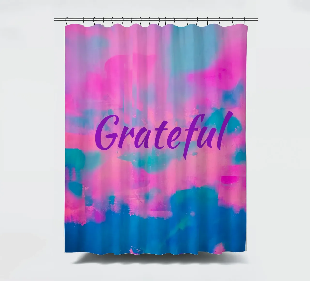 'Grateful' Levendige abstracte print douchegordijn van FABOArt