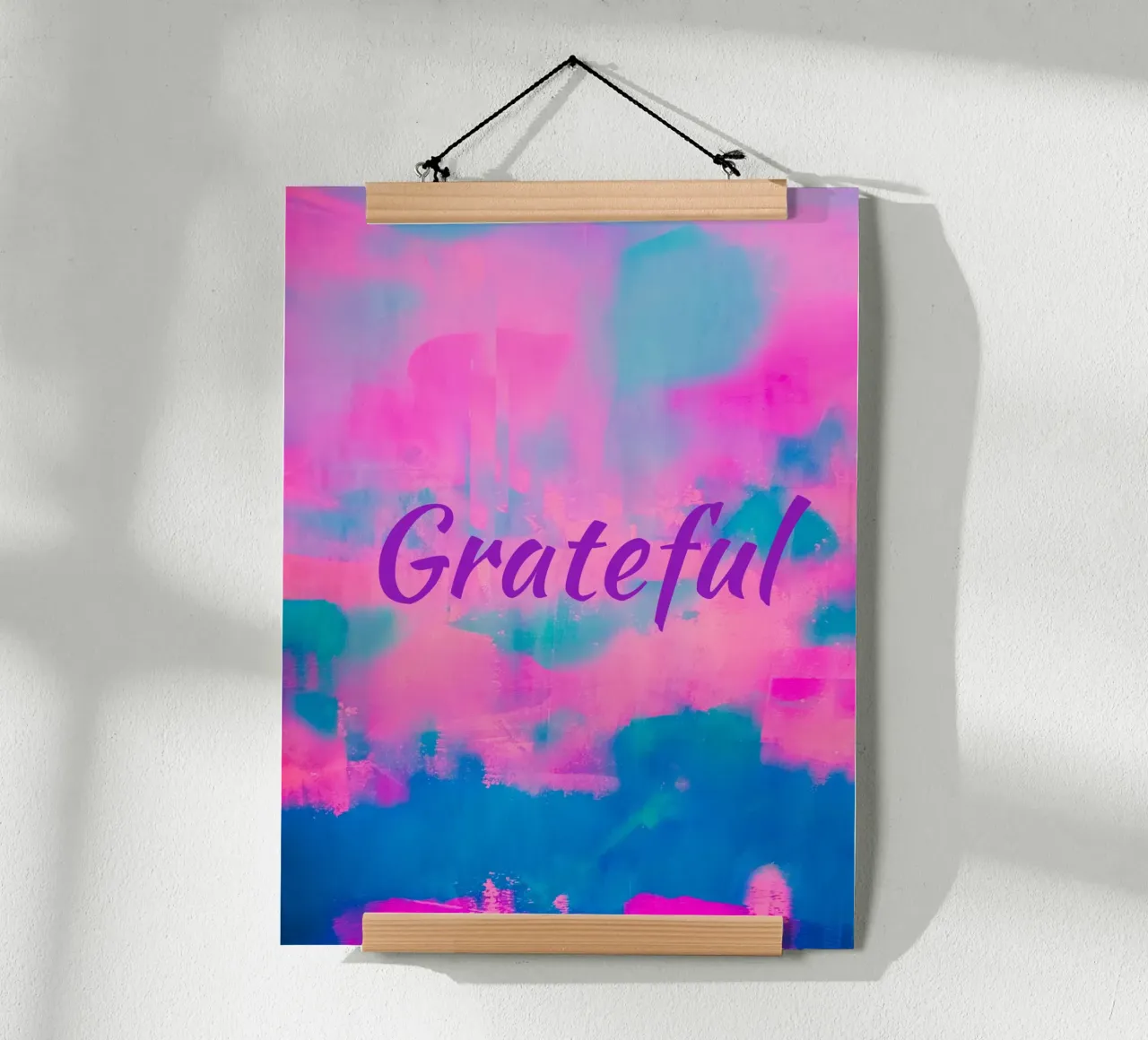 'Grateful' Levendige abstracte print hahnemühle van FABOArt