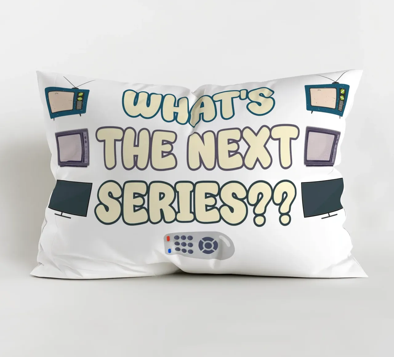 Amanti di serie e programmi televisivi Divertente design di testo retrò cuscino da sillyindustries