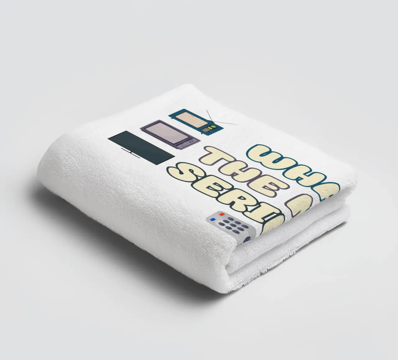 Amanti di serie e programmi televisivi Divertente design di testo retrò asciugamano da bagno da sillyindustries