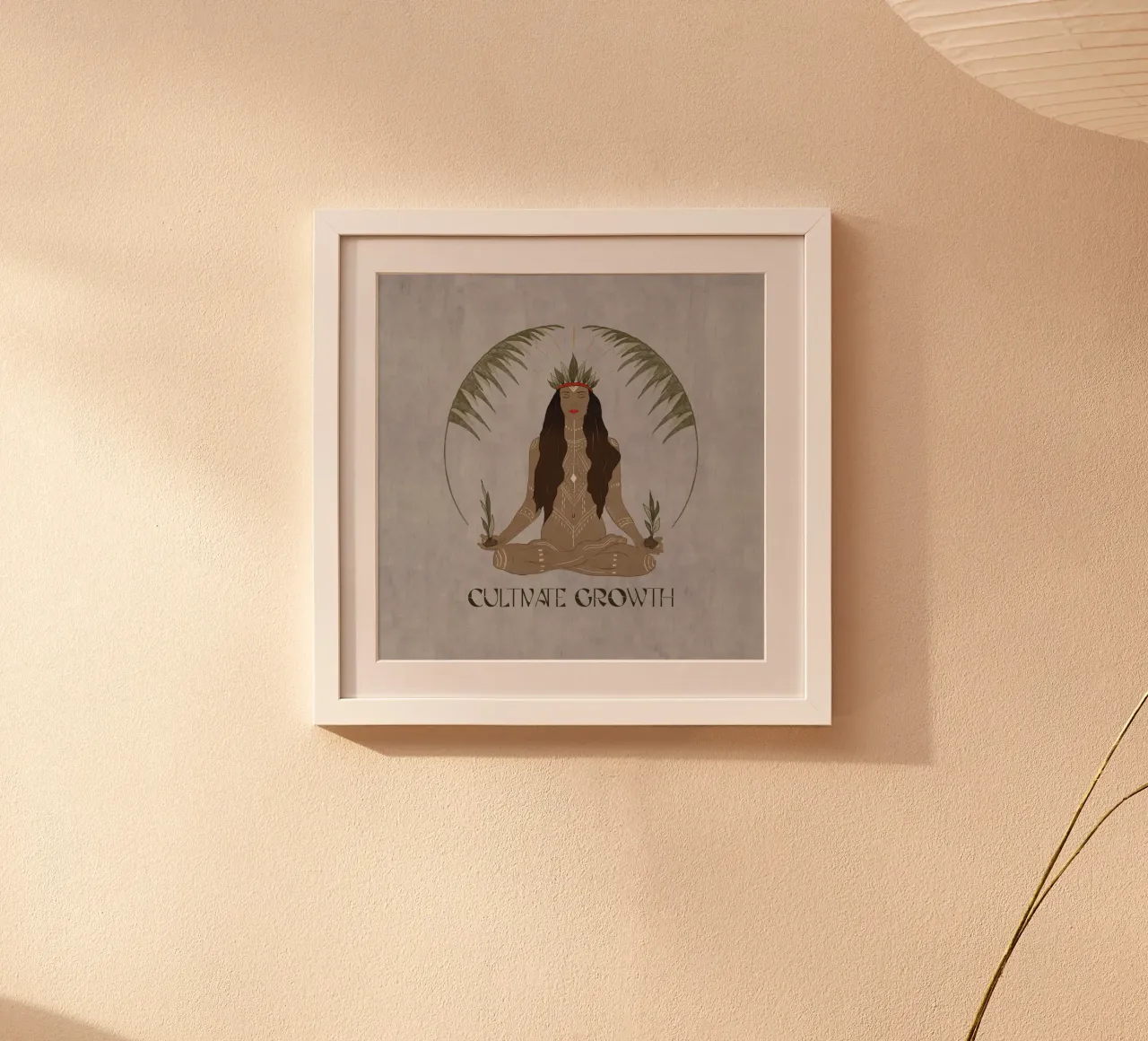 Coltivare la crescita - Dea tribale boho per gli amanti delle piante poster da This Wild Soul - Illustration