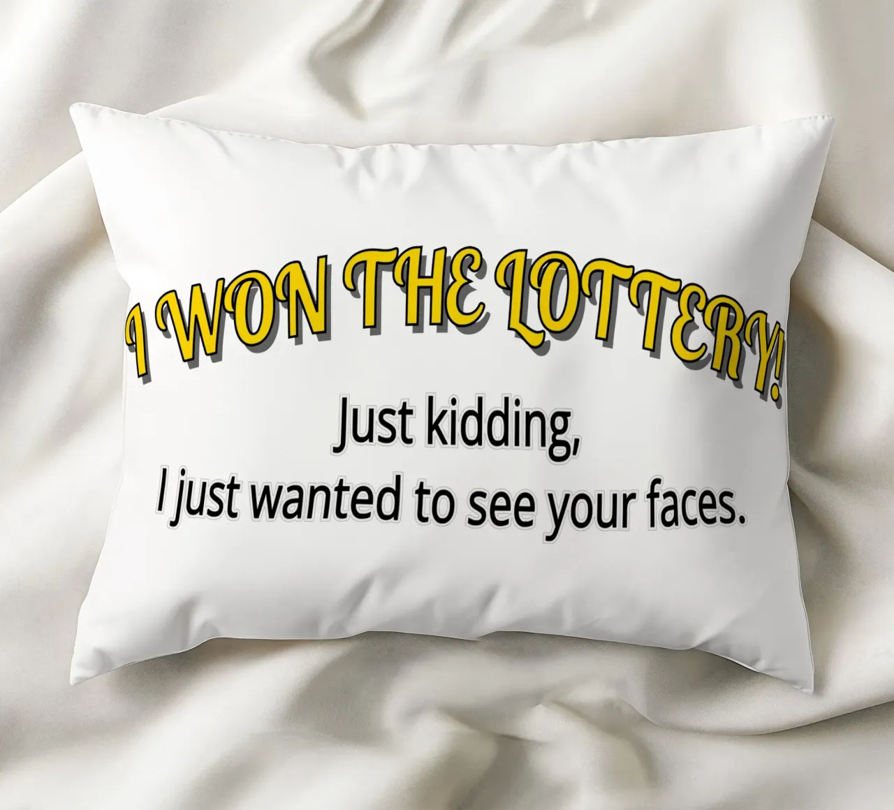 Farce d'un gagnant de la loterie pour rire coussin de sillyindustries