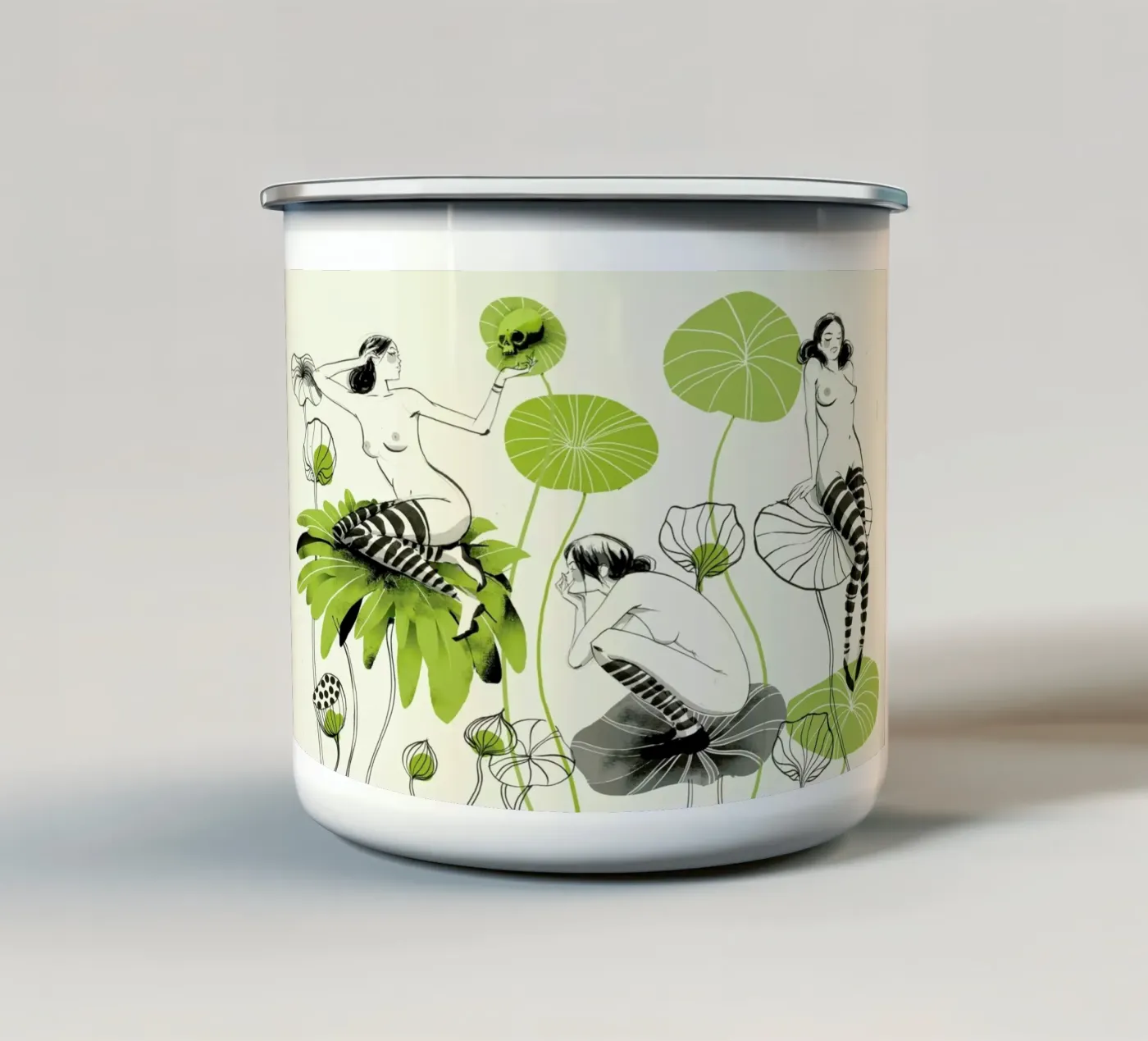 Bored enamel mug by Pietari Posti