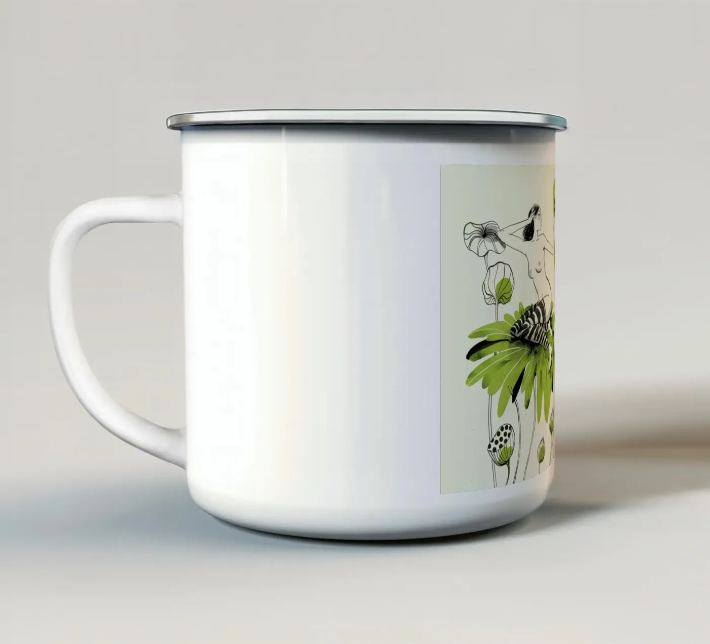 Bored enamel mug by Pietari Posti
