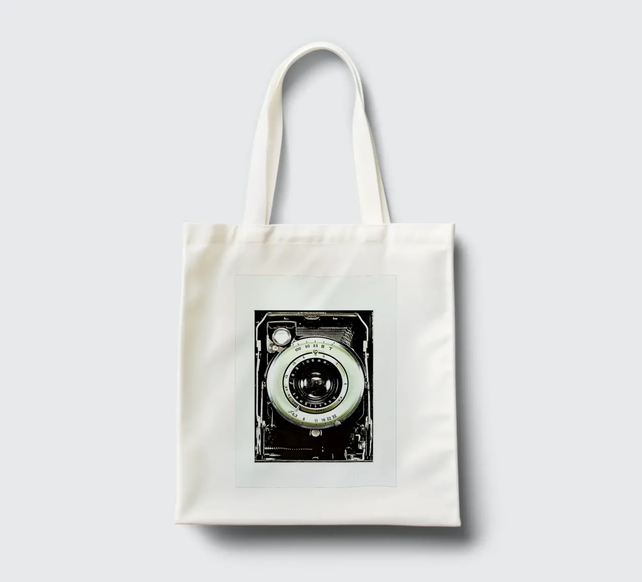 Smile vintage camera borsa in juta da Rococco LA