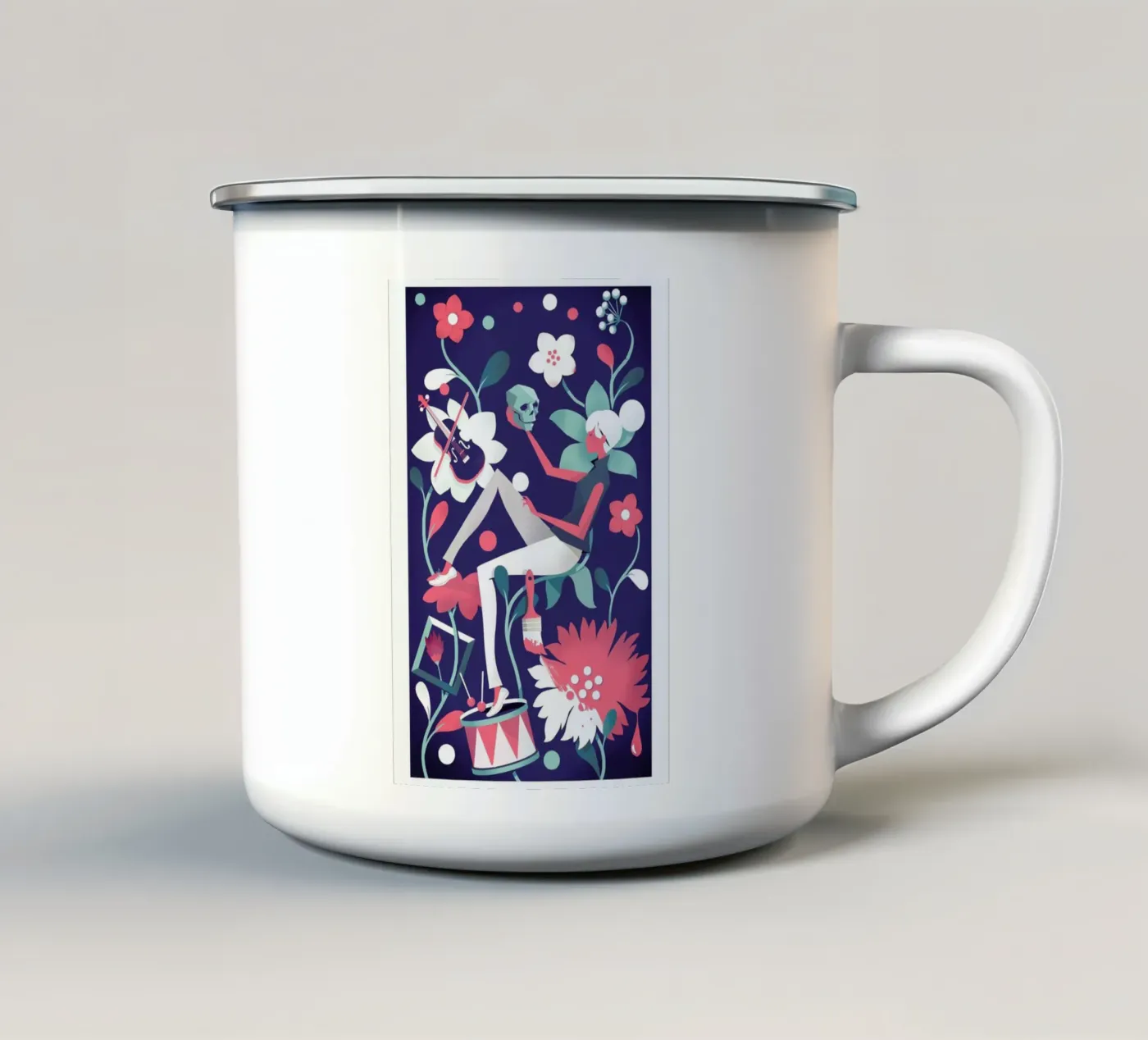 Creation enamel mug by Pietari Posti