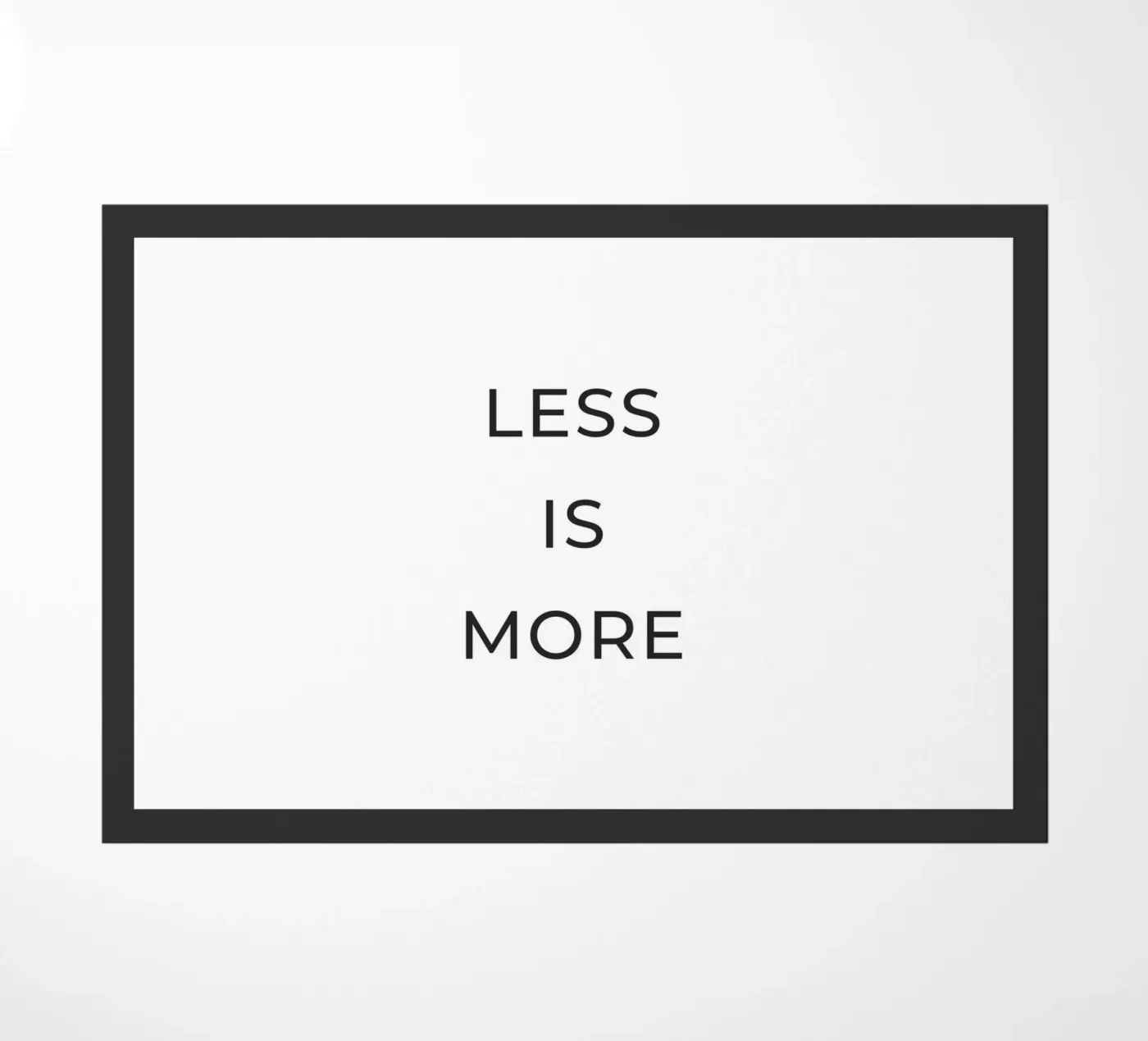 Meno è meglio zerbino da Paigaam Studio