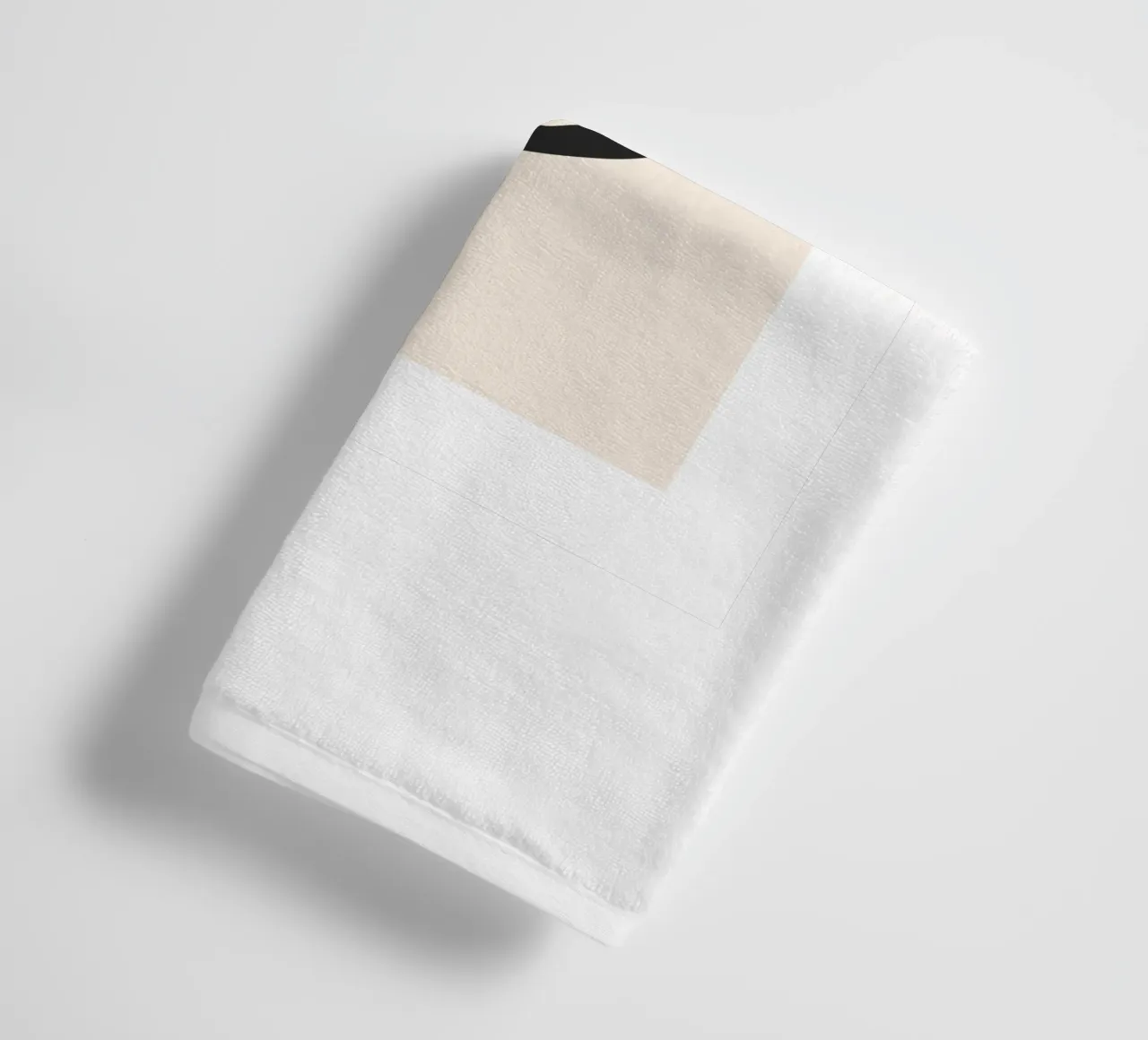 Pastel Square - Nude in Lines towel by Addillum