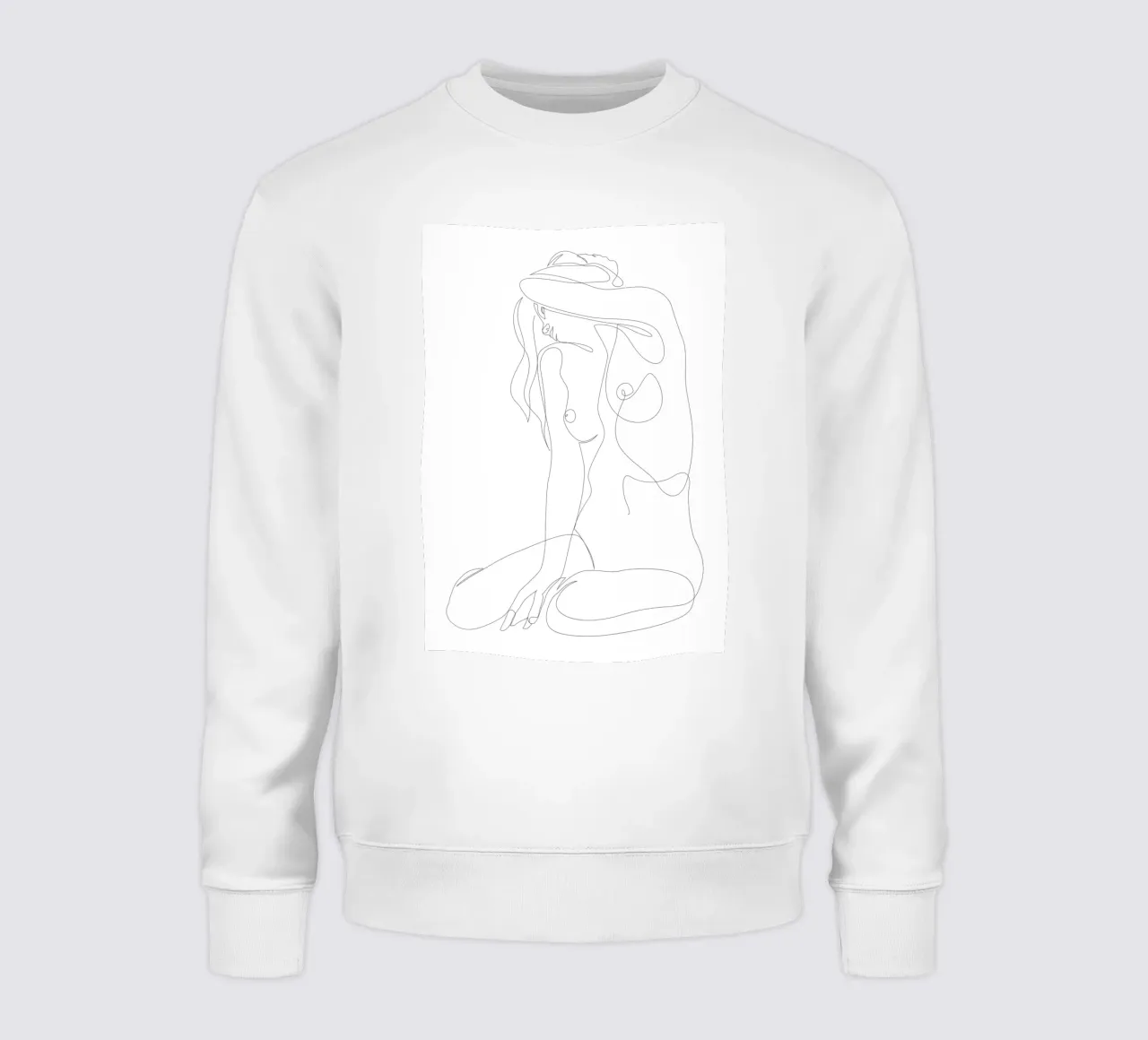 Isolamento - una linea nuda felpa da Addillum