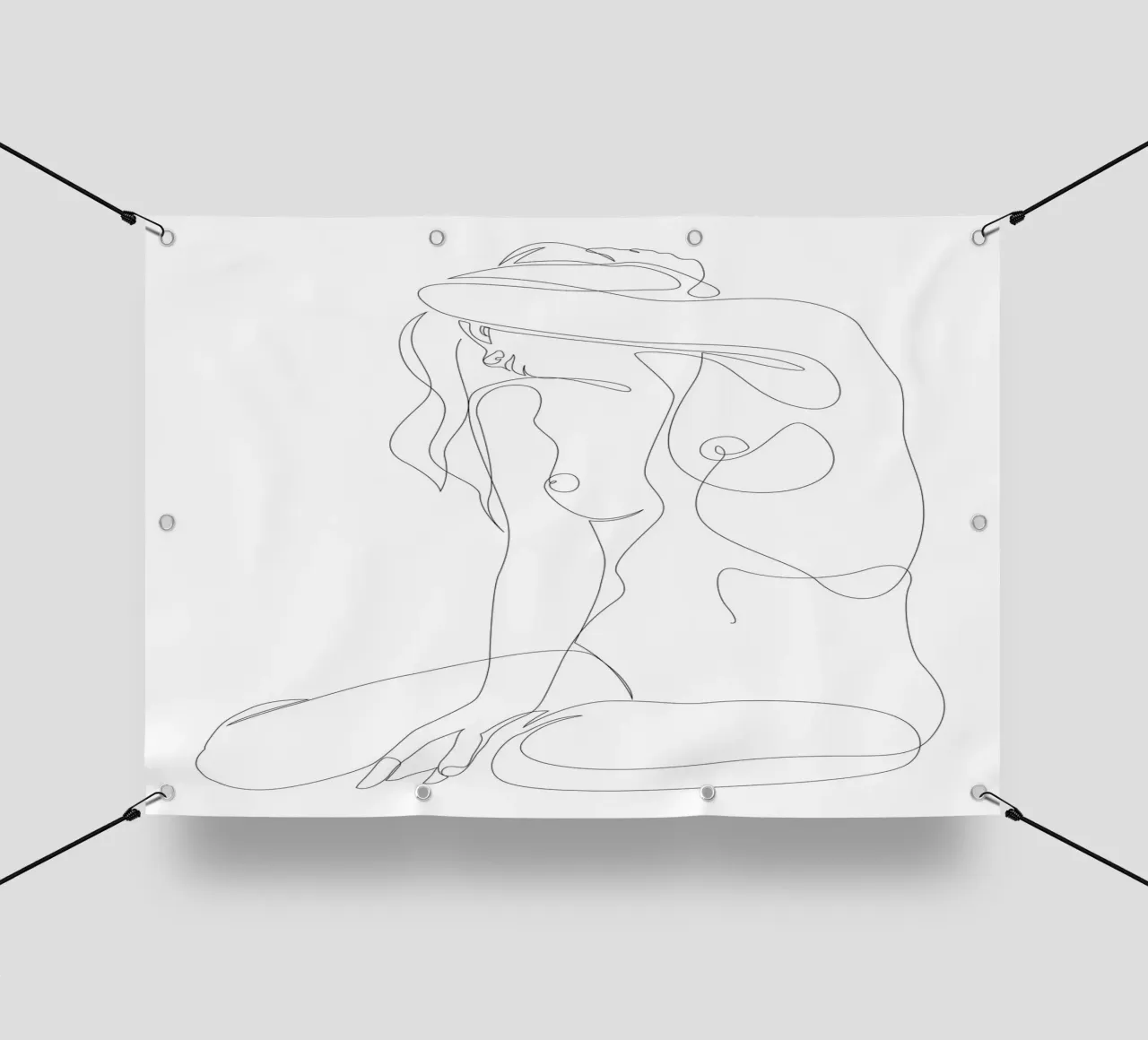 Isolamento - una linea nuda telo in pvc da Addillum