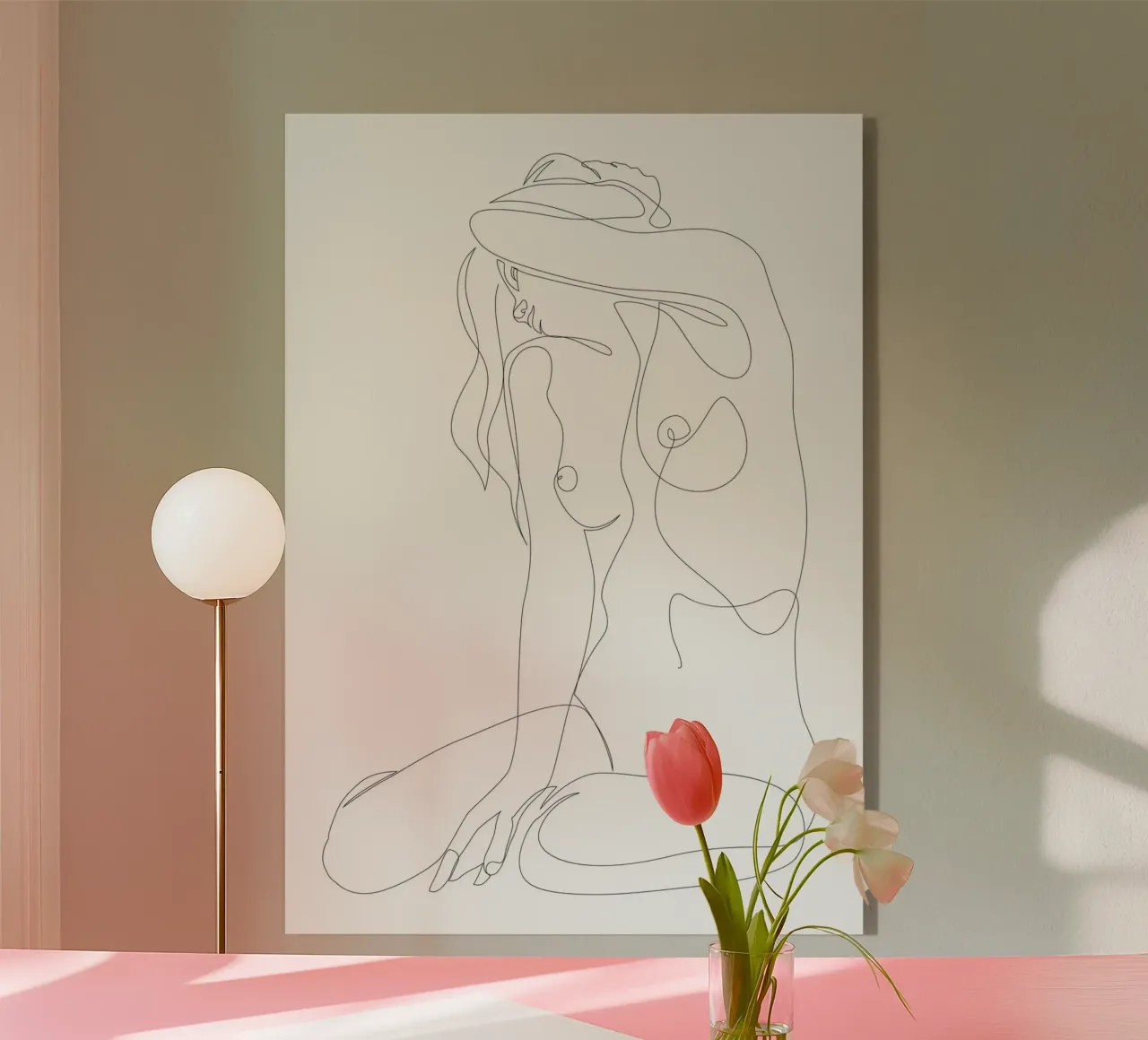 Isolamento - una linea nuda plexiglass da Addillum