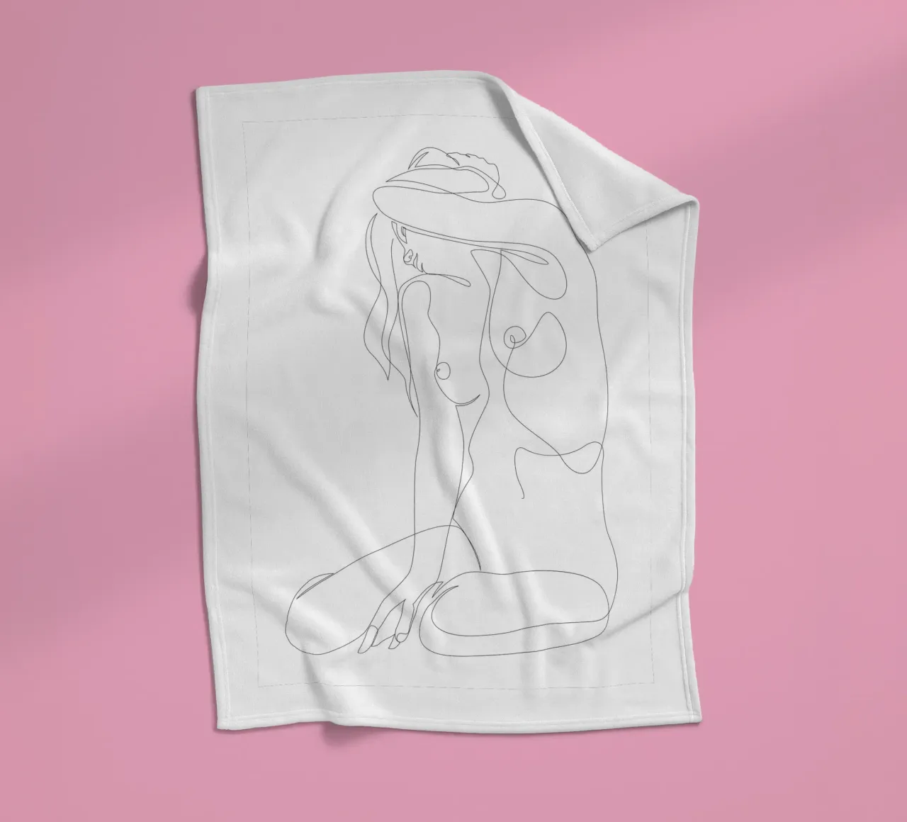 Isolamento - una linea nuda coperta in pile da Addillum