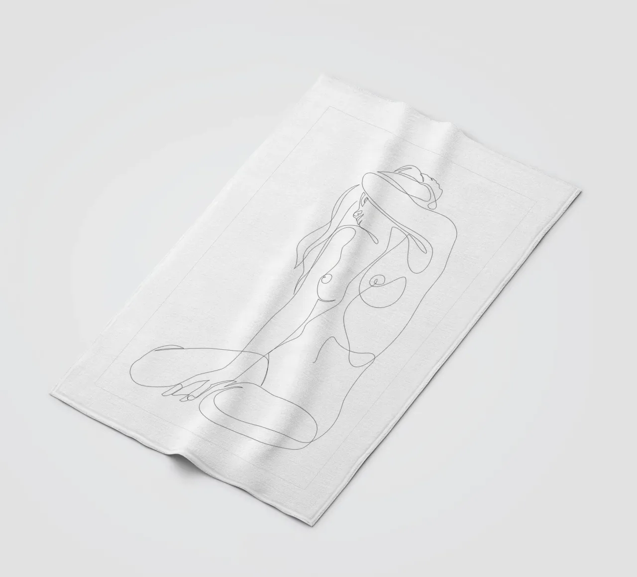 Isolamento - una linea nuda coperta in pile da Addillum
