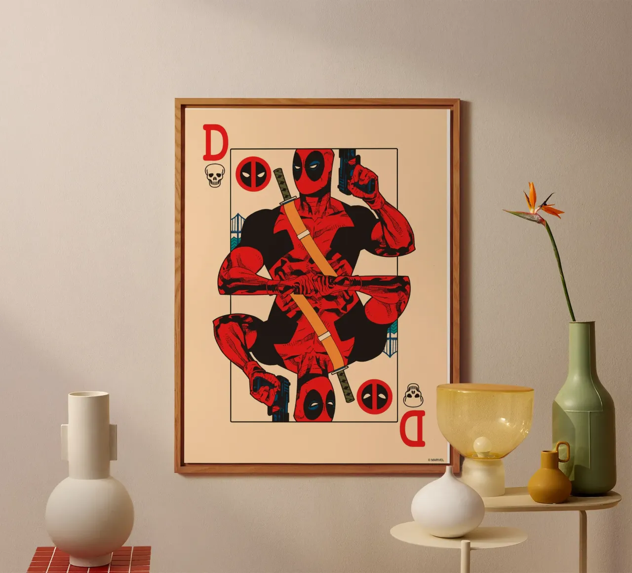 Deadpool – König des Chaos alluminio dibond da MARVEL Designs by JUNIQE