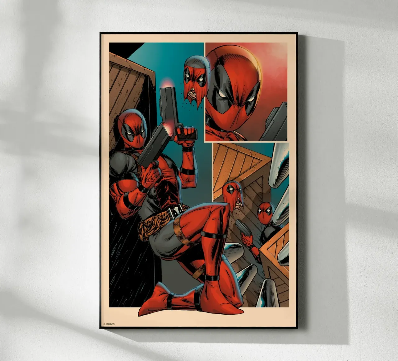 Deadpool Action acrylic glass by MARVEL Designs by JUNIQE