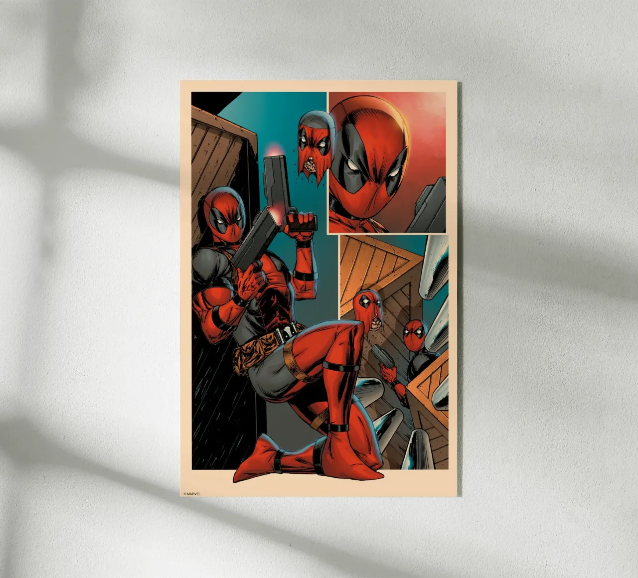Deadpool Action acrylic glass by MARVEL Designs by JUNIQE