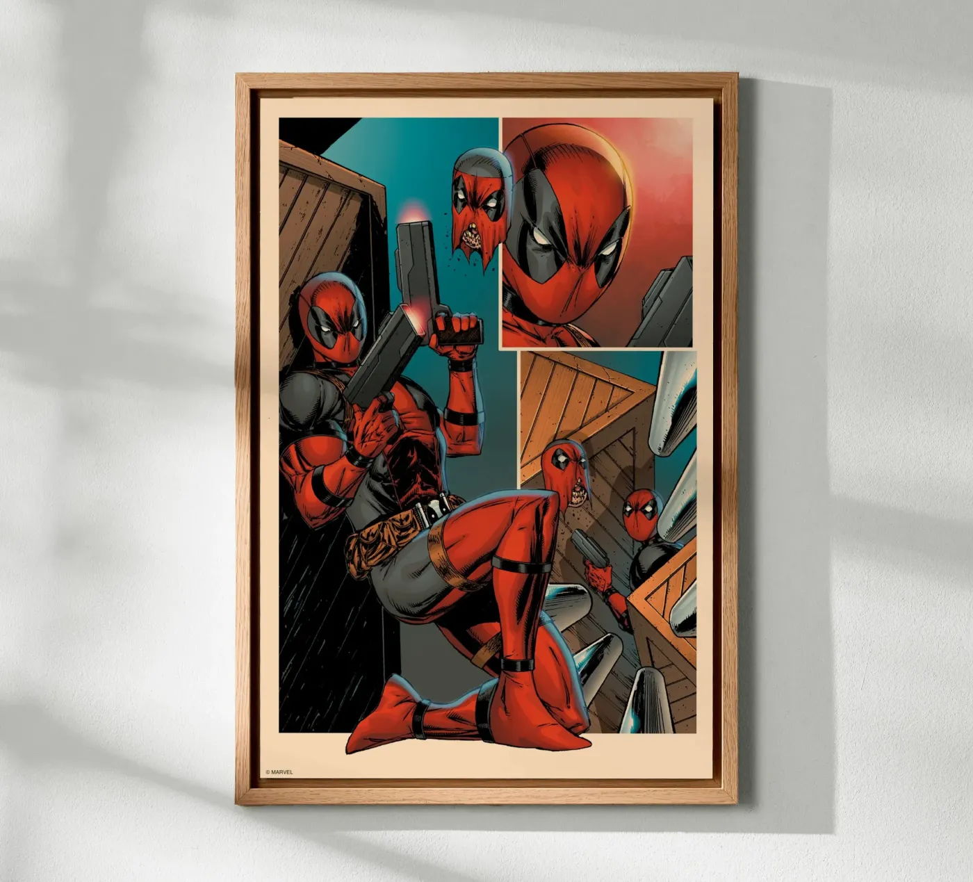 Deadpool Action Forex-Platte von MARVEL Designs by JUNIQE