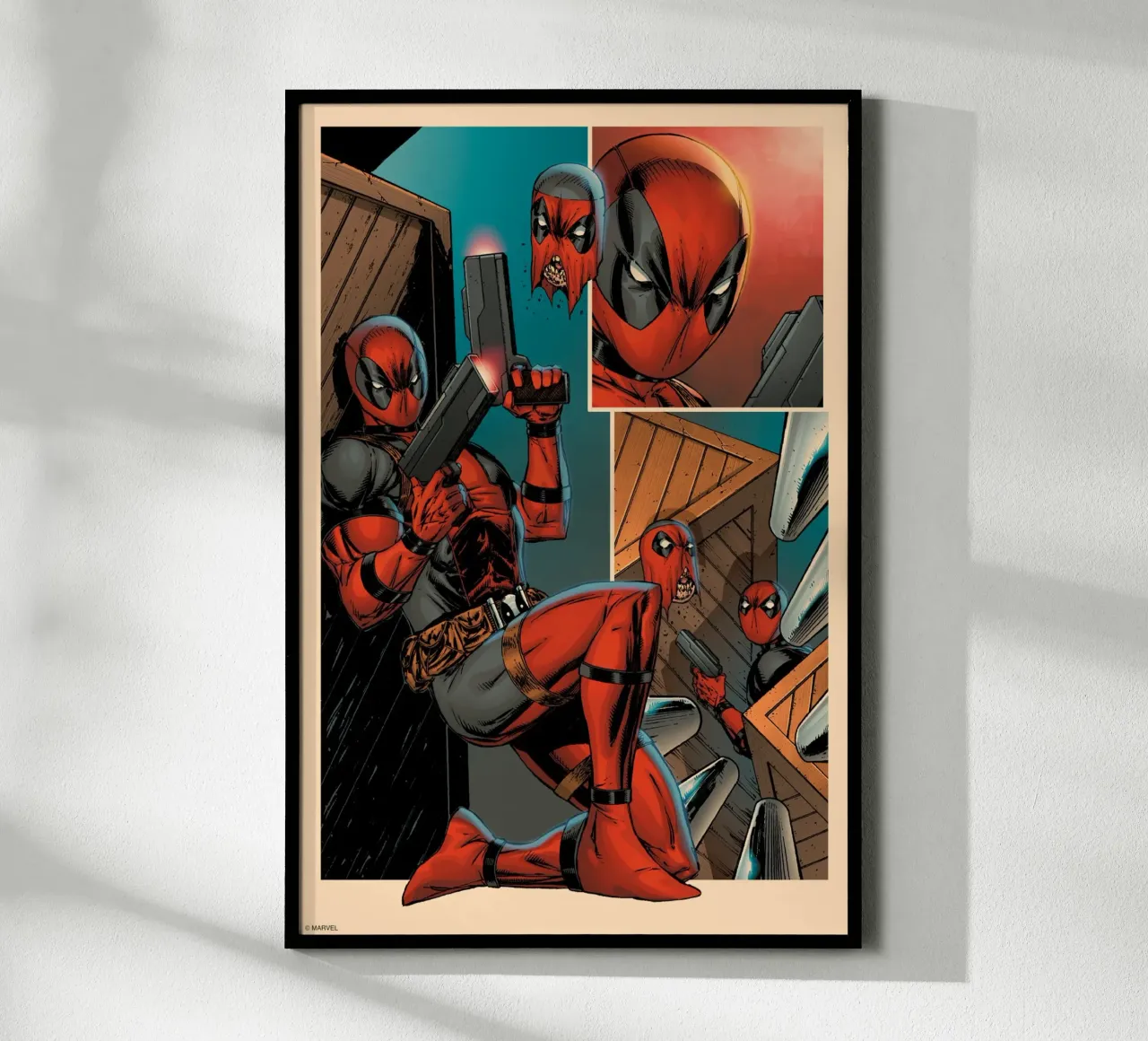 Deadpool Action poster da MARVEL Designs by JUNIQE